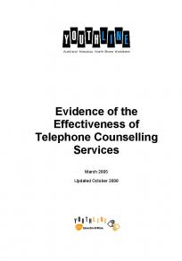 Effectiveness of Telephone Counselling Services 1
